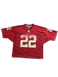 a red jersey with the number 22 on it